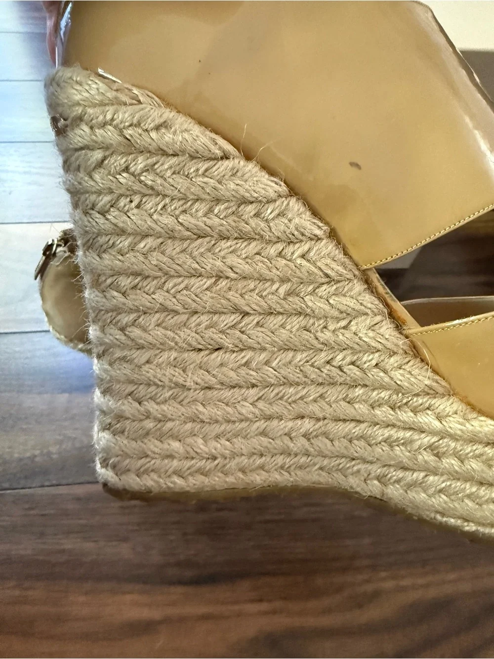 Jimmy Choo Patriot Patent Leather Espadrille Wedges